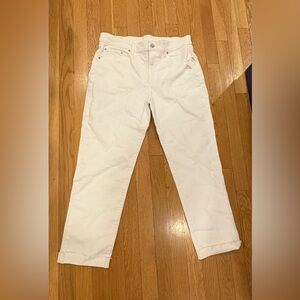 GAP girlfriend mid rise White Casual Pants